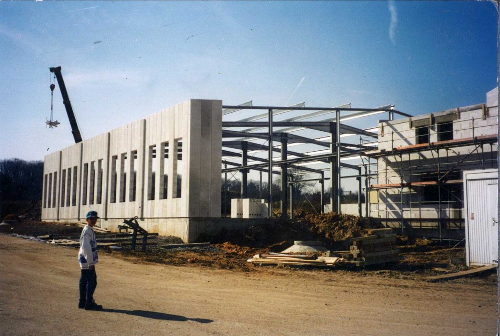 Hallenneubau der Klaus Malsy Blechbearbeitung GmbH im Jahr 1995